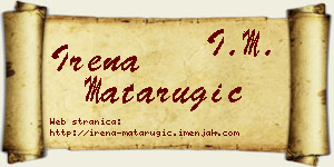 Irena Matarugić vizit kartica